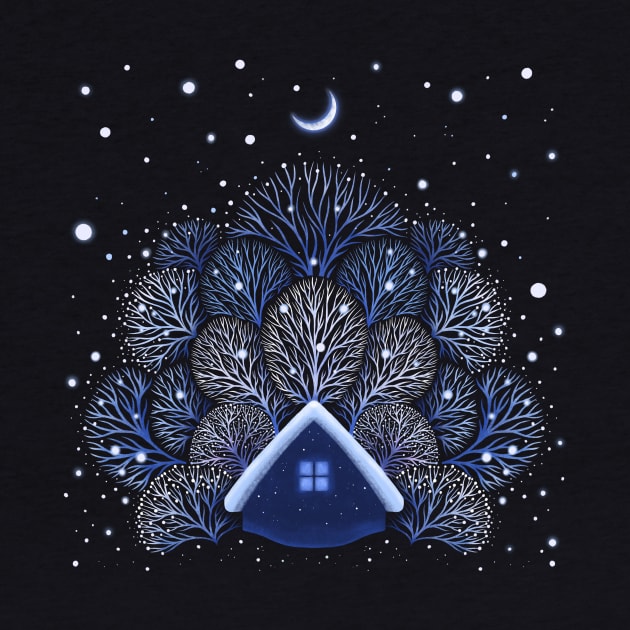 Tiny House - Snowy Night by Episodic Drawing